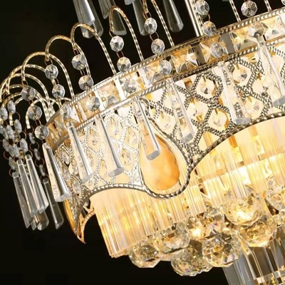 Lampu Gantung Kristal Led Modern Emas Yang Indah Untuk Hotel Dan Ruang Tamu