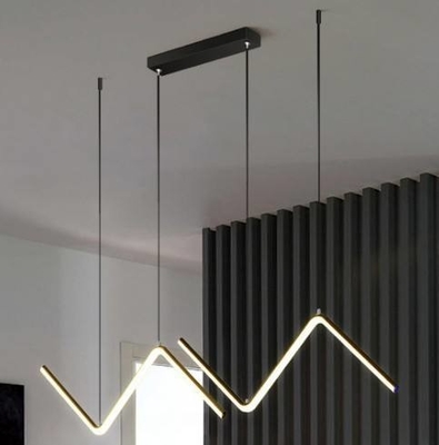 Ruang Makan Restoran Modern Pendant Light Hanging Linear Chandelier