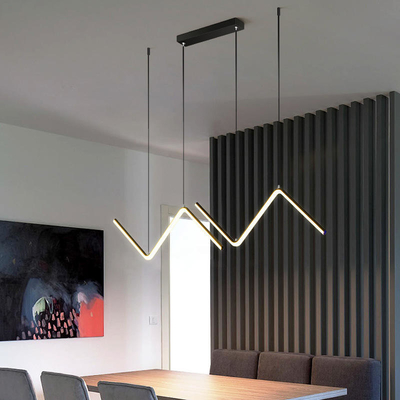 L90 X H120cm Modern Hanging Linear Pendant Light Untuk Restoran Ruang Makan