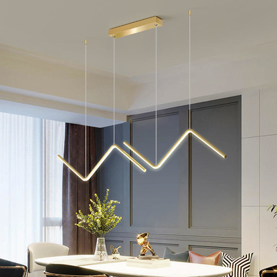 L90 X H120cm Modern Hanging Linear Pendant Light Untuk Restoran Ruang Makan
