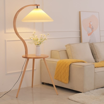 Baki Kayu Solid Lampu Lantai untuk Ruang Tamu Meja Teh Furniture Kamar Tidur Lampu Samping Tempat Tidur