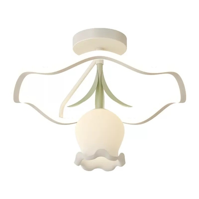 Design Sense Valley Cream Lily Lampu Plafon LED Untuk Ruang Tamu Kamar Tidur