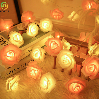 Tali Lampu Mawar LED Tali Lampu Dekorasi Liburan Natal Ulang Tahun Pernikahan