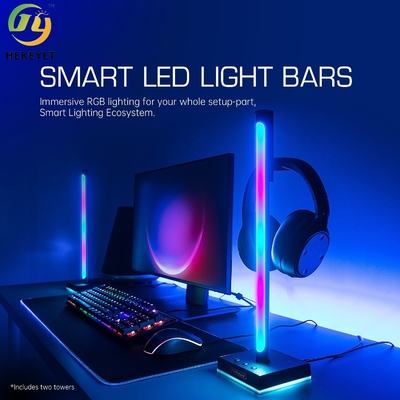 RGB Musik Suasana Cahaya Multi-Rhythm Mode Computer Tabletop Game Headset Stand Dapat Dikendalikan Oleh APP