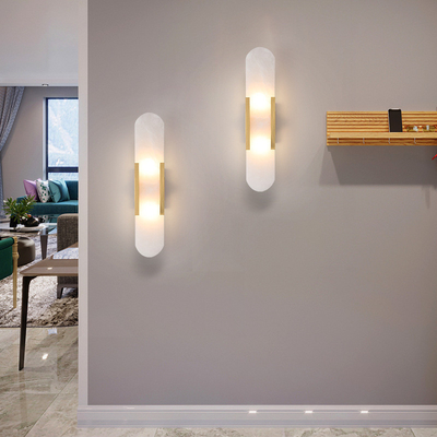 Post Modern Marmer Lampu Dinding Ruang Tamu TV Latar Belakang Dinding Cahaya Kreatif Lampu Teras Tangga Mewah