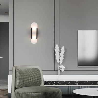 Post Modern Marmer Lampu Dinding Ruang Tamu TV Latar Belakang Dinding Cahaya Kreatif Lampu Teras Tangga Mewah