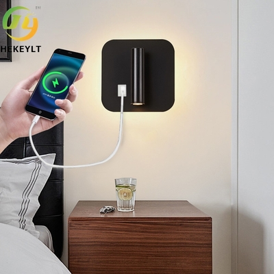 Modern Sederhana USB Berputar LED Lampu Dinding Kamar Tidur Headboard Hotel Membaca