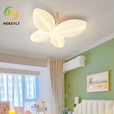 Lampu Kupu-kupu LED Sederhana Modern Lampu Langit-langit Pelindung Mata Spektrum Penuh untuk Kamar Anak-anak