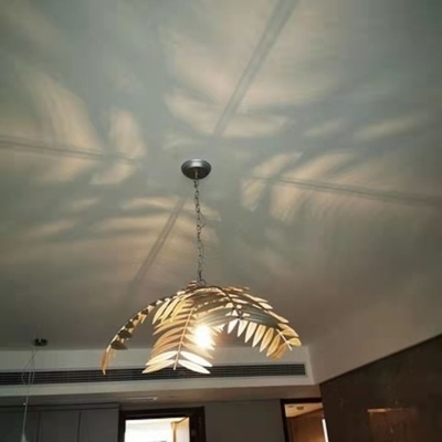 American Creative Iron Leaf Pendant Light Ruang tamu Nordic Ruang pakaian Hotel Light