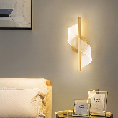 JYLIGHTING Modern Luxury Transparan Lampu Dinding Akrilik Metal Lampu Dinding Untuk Koridor Tangga