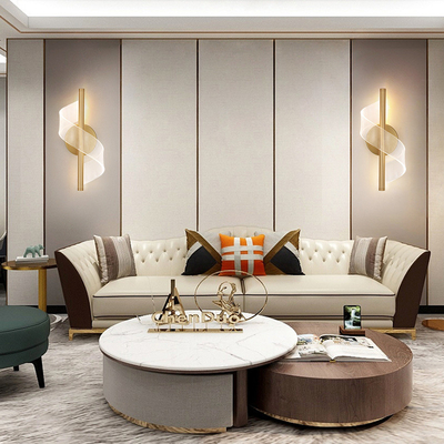 JYLIGHTING Modern Luxury Transparan Lampu Dinding Akrilik Metal Lampu Dinding Untuk Koridor Tangga