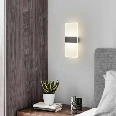 Modern sederhana persegi panjang lampu dinding LED transparan kamar tidur ruang tamu restoran hotel