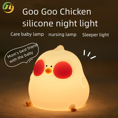 Ruang Tidur Lampu Lembut Lampu Tempat Tidur Lampu Meja Silikon Pat Pemegang Ponsel Anak-anak ayam Cahaya Malam Kecil