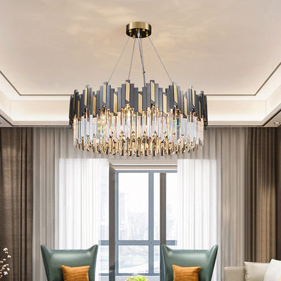 Modern Luxury Crystal Chandelier Lampu Langit-langit Flush Mount Kontemporer Raindrop Square Chandelier Lighting