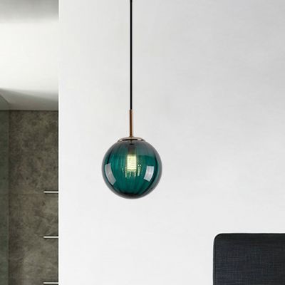 Lampu Gantung Globe Kaca Modern Berwarna-warni Untuk Ruang Makan