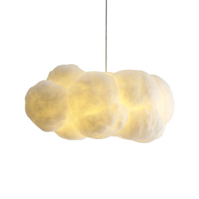 White Floating Cloud LED Modern Pendant Lights, Chandeliers Untuk Ruang Tamu