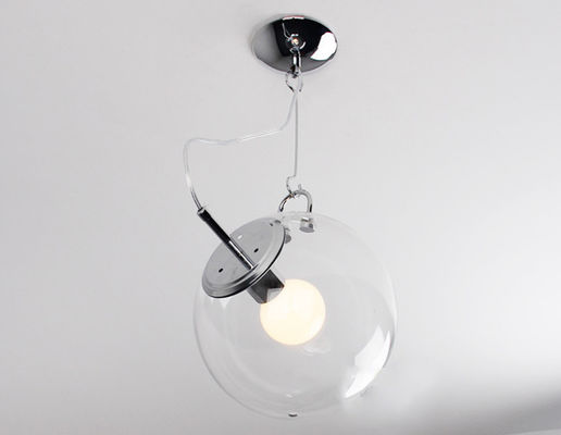 E27 25cm CE Modern Metal Glass Pendant Light Untuk Ruang Tamu
