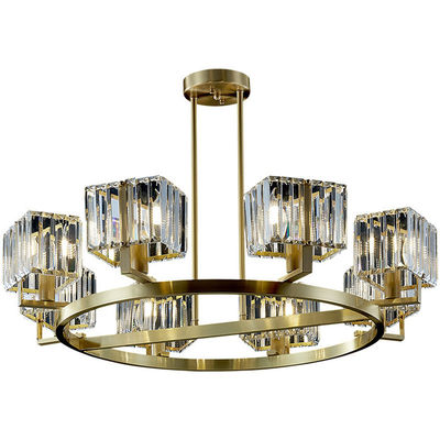Lampu Gantung Kristal Tembaga Murni E14 Sumber Cahaya Nordic Luxury