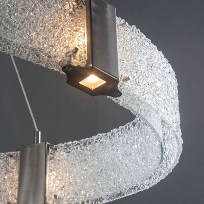 Cincin Kristal Kaca Ganda G9 Pendant Light Modern Stainless Steel Disikat
