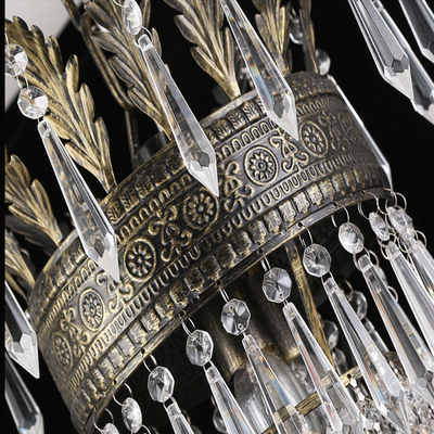 Fashionable Crystal Gold Modern Pendant Light Dia 1000mm Untuk Koridor