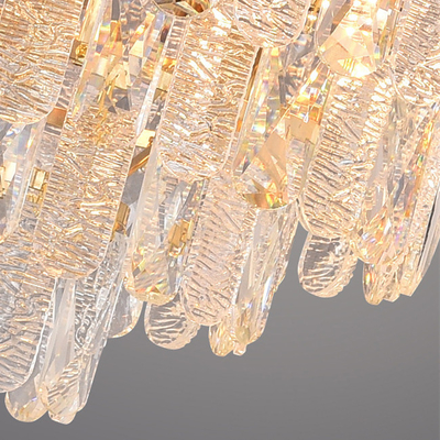 Indoor Lustre Modern Crystal Pendant Light Diameter 80cm Untuk Ruang Tamu