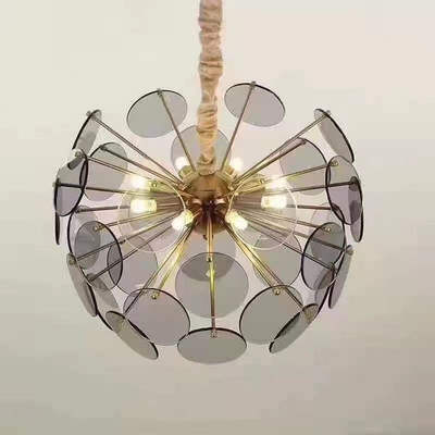 Postmodern Kaca Kamar Tidur Mewah Kristal Liontin Cahaya AV85V Dia 700mm