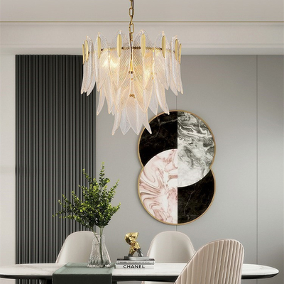 Living Room Wedding Hotel Elegant Glass Pendant Light E14 80cm