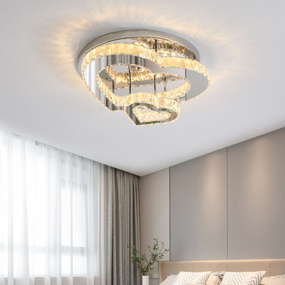 Kamar Tidur Romantis Dalam Ruangan Modern Crystal Pendant Light Bentuk Hati